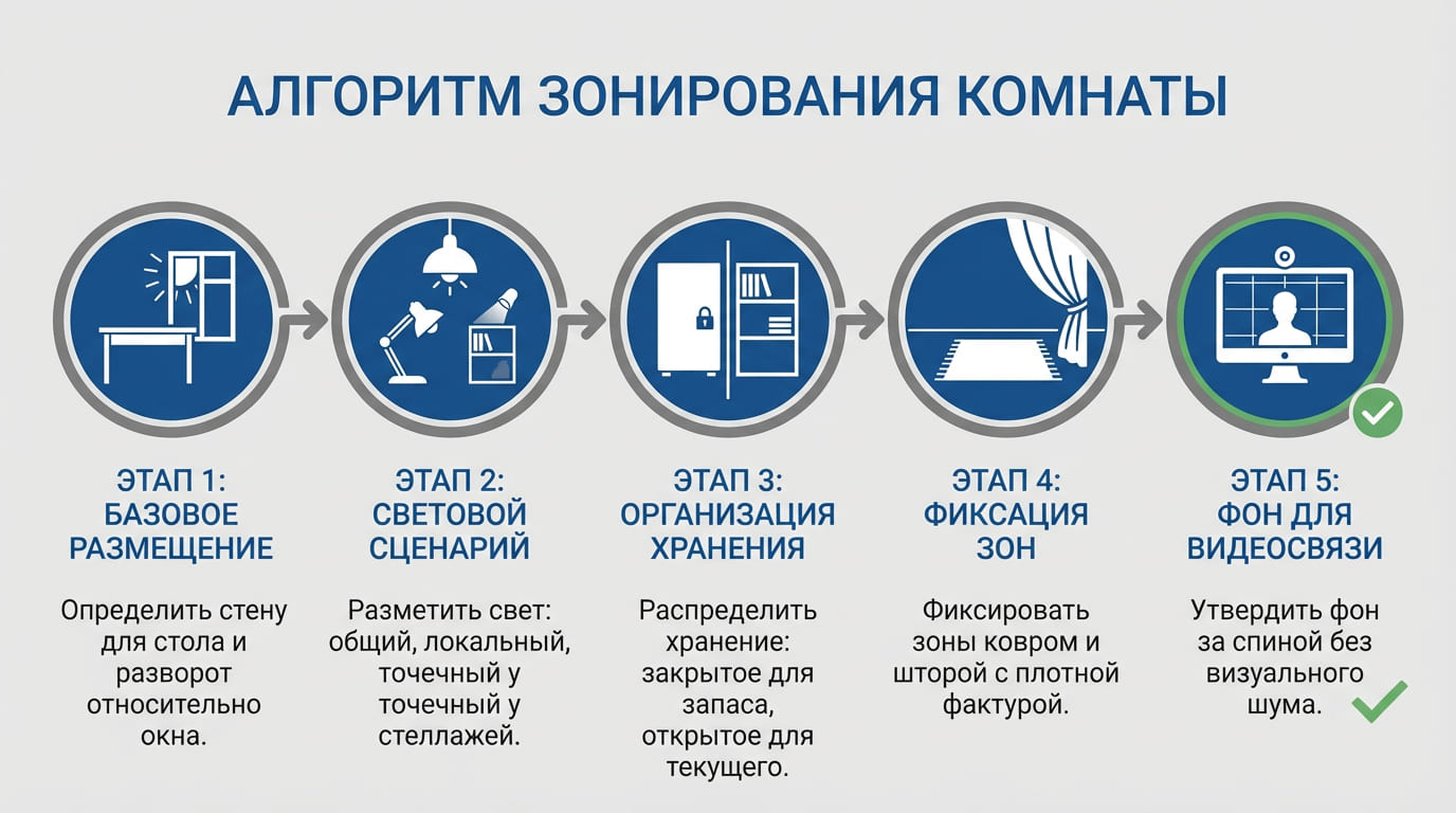 алгоритм зонирования комнаты